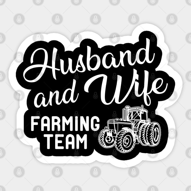 Husband and wife farming team Sticker by KC Happy Shop